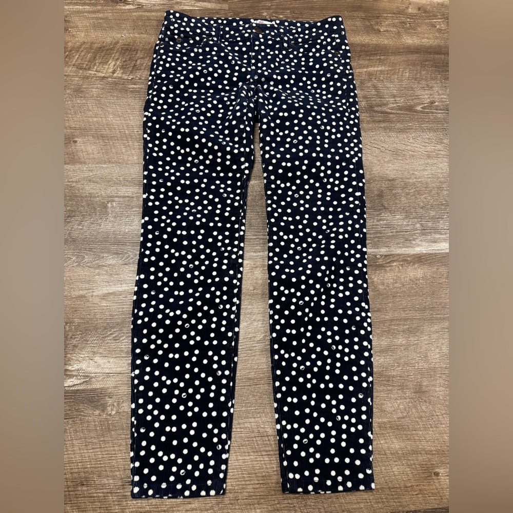 Vineyard Vines Navy Blue Polka Dot Skinny Pants Size 0